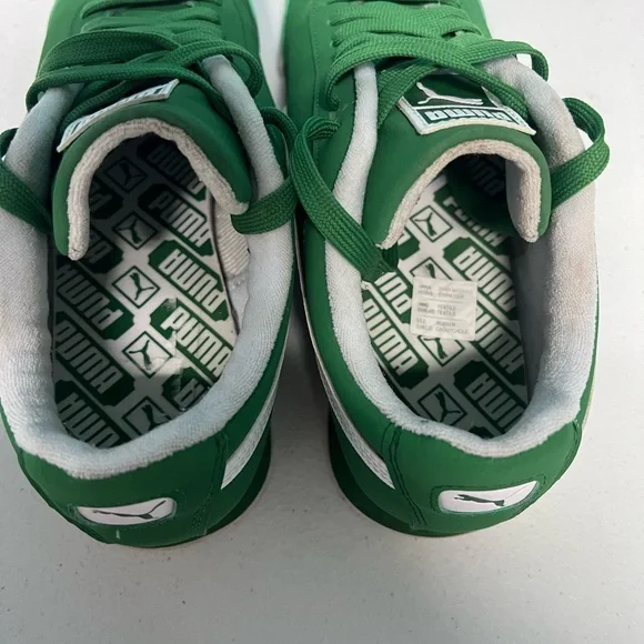 Puma Roma Sneakers in Green and White. Men's size 6 or women's size 8 - Picture 6 of 7